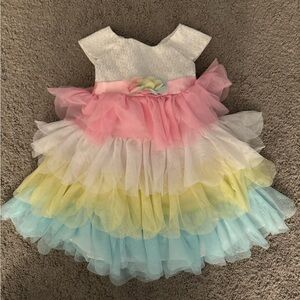 Size 24 month 2T Jona Michelle tulle tiered dress EUC